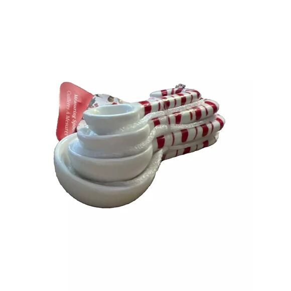 The BakeShop Candy Cane Measuring Spoons Holiday Kitchen NEW - Picture 10 of 10